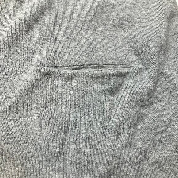 Halogen Gray Varsity Stripe Open Cardigan Duster Pockets Women's Size 1 (14/16) - Picture 5 of 10